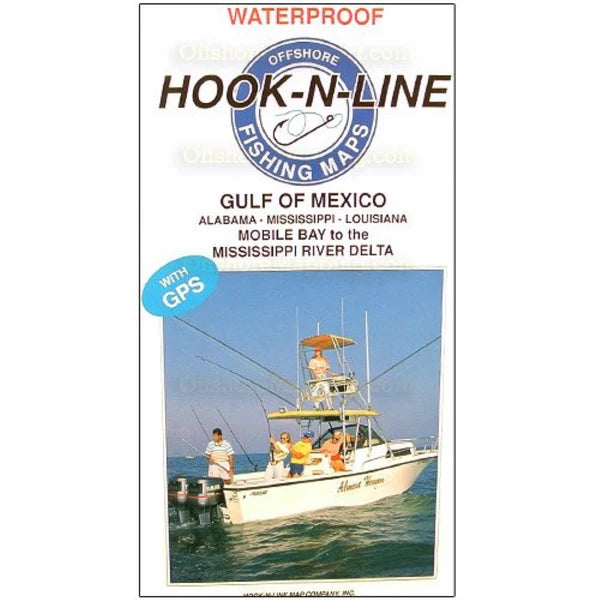 Gulf of Mexico-Miss. & E. Louisiana Fishing Map-F129