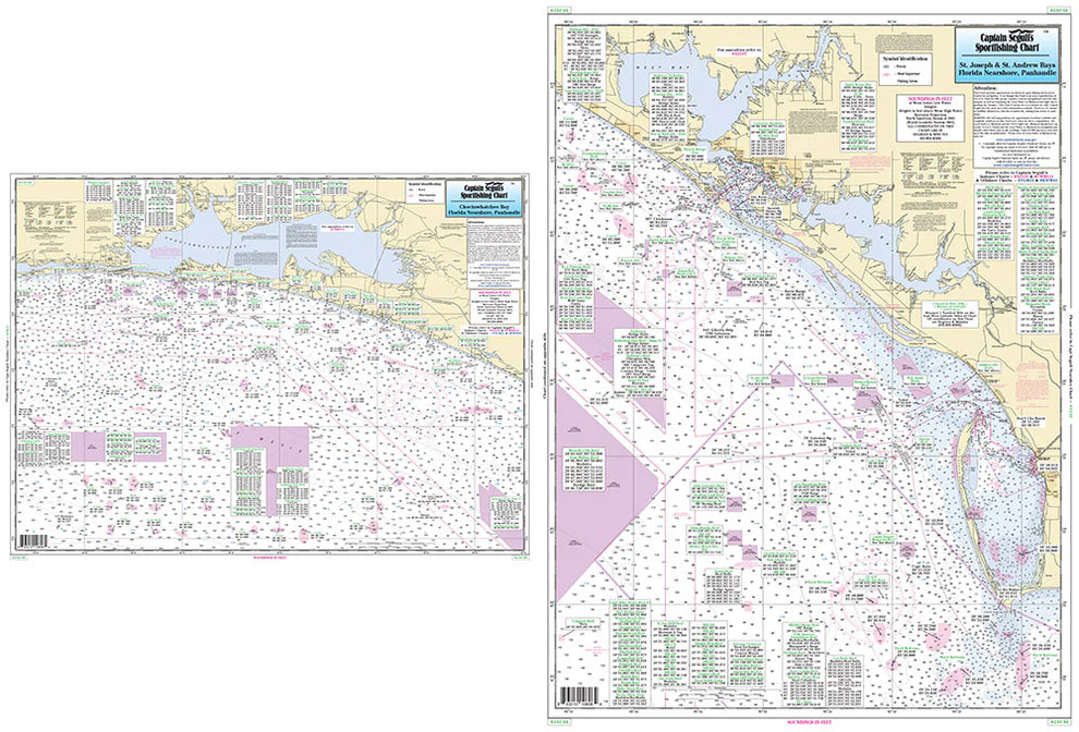 Florida Panhandle Sportfishing Nautical Chart Package- HUGE SAVINGS