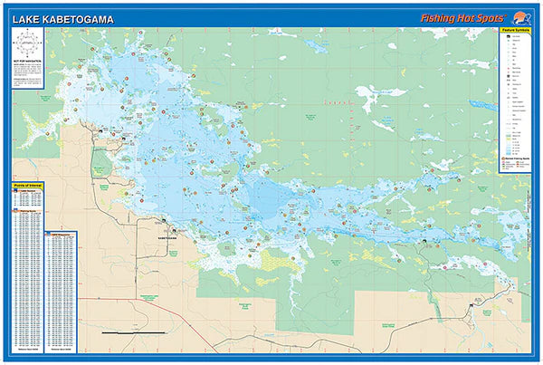 Kabetogama Lake Fishing Wall Map L138