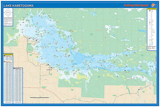 Kabetogama Lake Fishing Wall Map L138