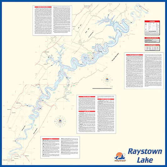 Raystown Lake Fishing Wall Map-L399