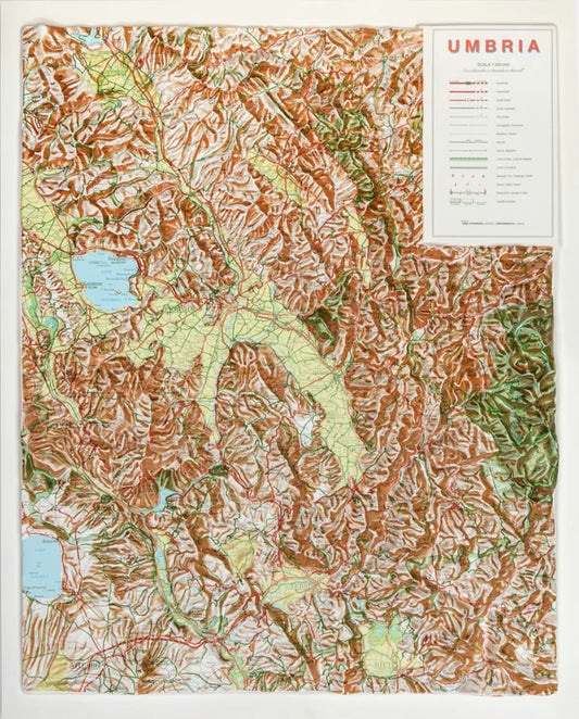 Umbria Raised Relief Map