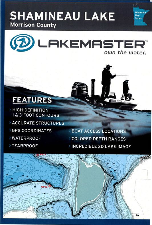 Shamineau Lake Morrison Co Fishing Map