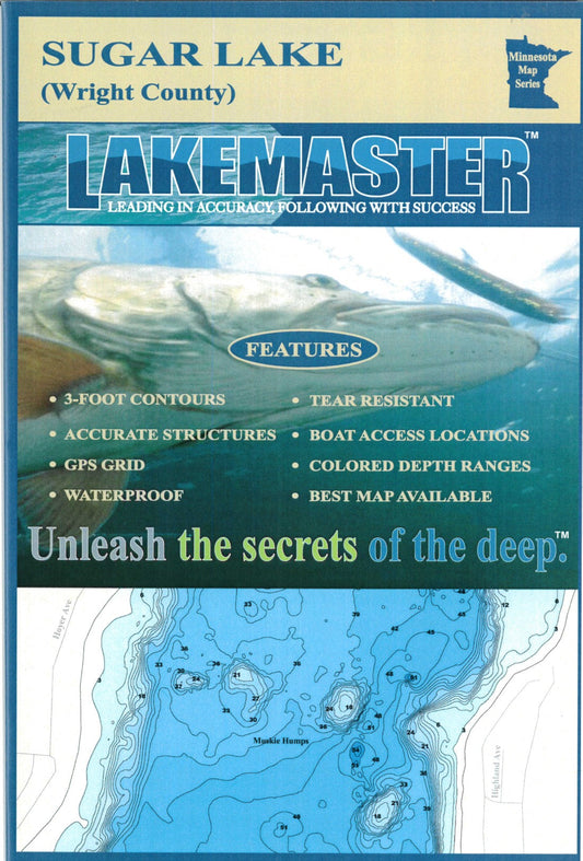 Sugar Lake Wright Co Fishing Map