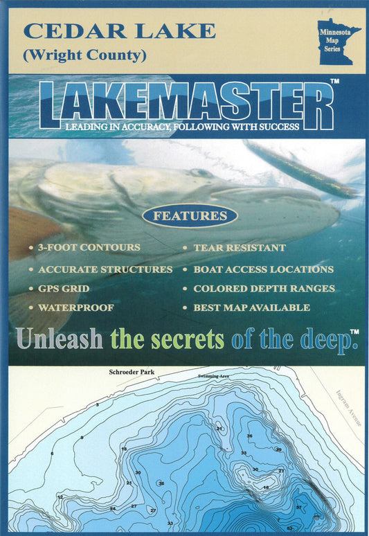 Lake Cedar Wright Co Fishing Map