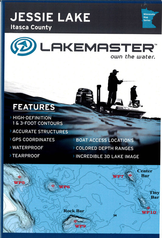 Jessie Lake Itasco Co Fishing Map