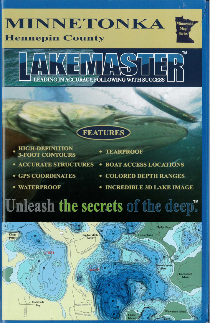 Lake Minnetonka Hennepin Co Fishing Map
