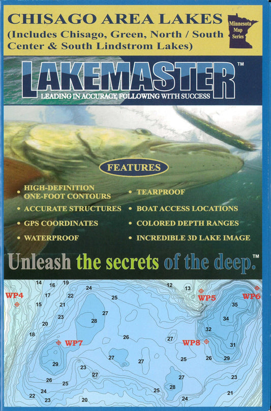 Chisago Area Lakes Chisago Co Fishing Map