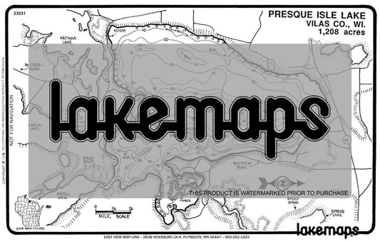 Vilas County, WI - PRESQUE ISLE - Lakemap - 23031
