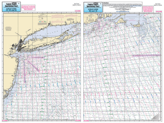 Loran Line MA, CT, RI, NY, and NJ-LR12300 Small
