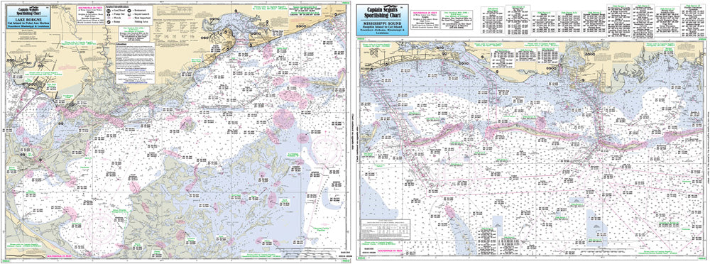 AL/MS/LA Mississippi Sound to Cat Island and Lake Borgne-MB48 Large