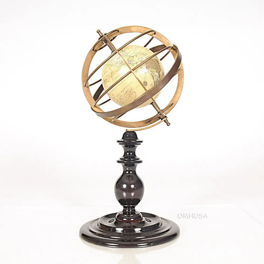 World Globe in Brass rings-ND032