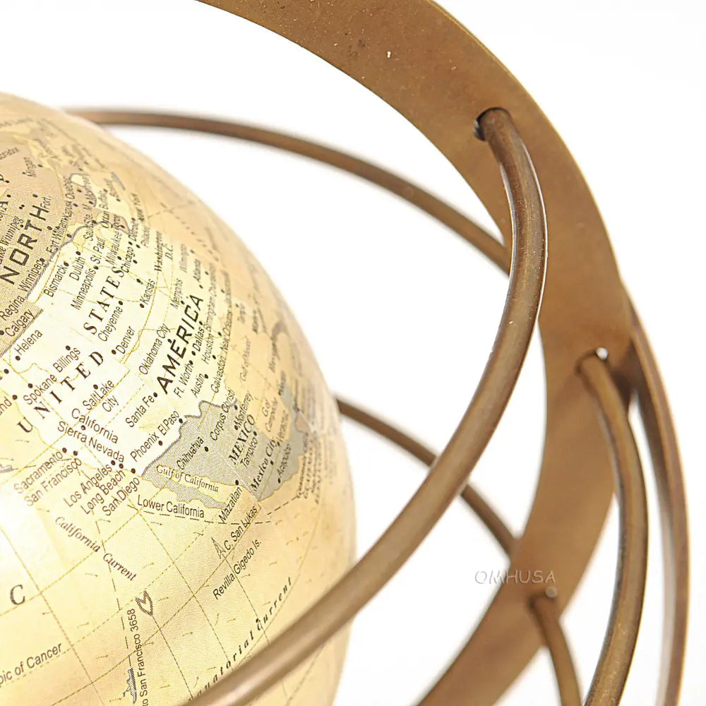 World Globe in Brass rings-ND032