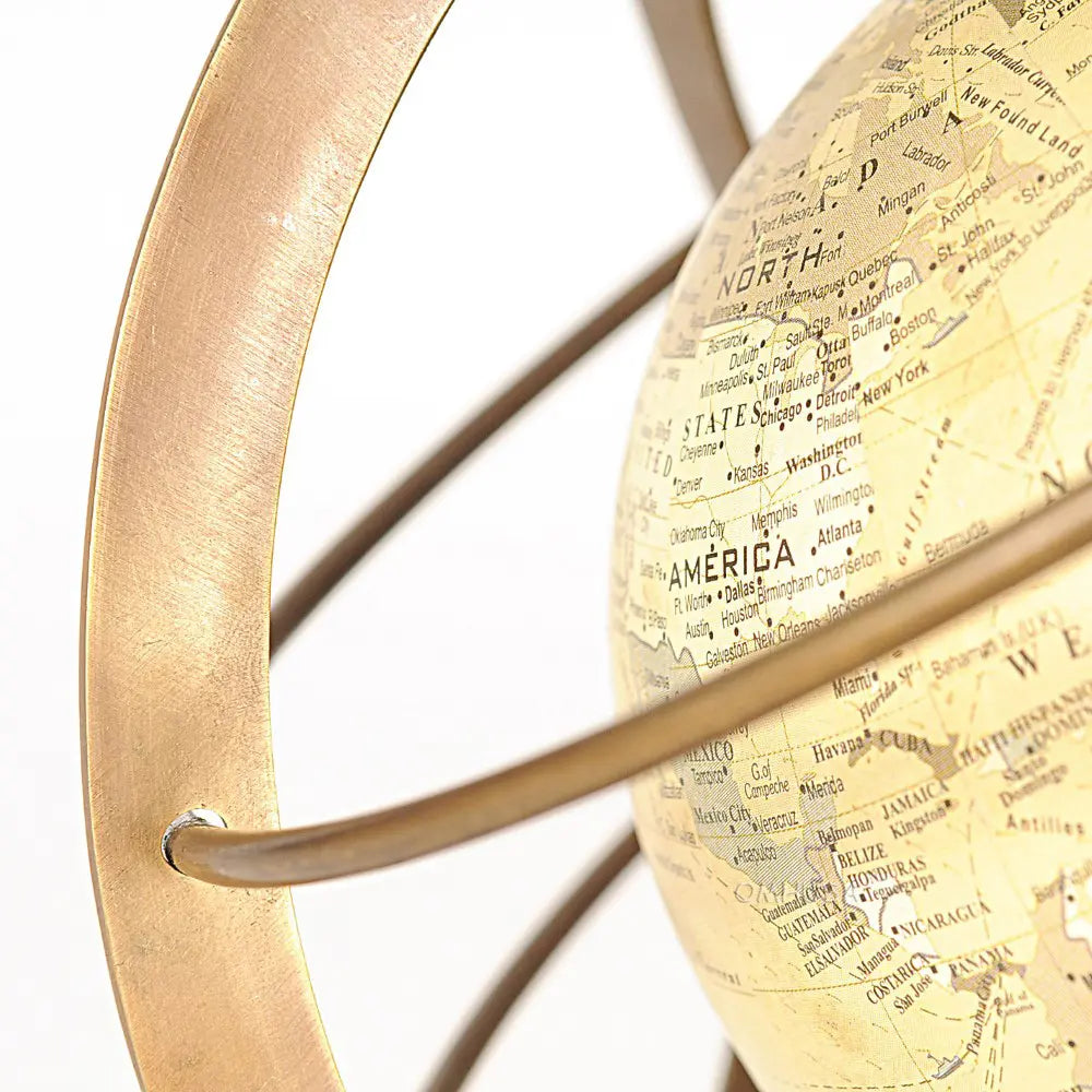 World Globe in Brass rings-ND032