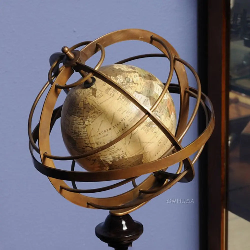 World Globe in Brass rings-ND032