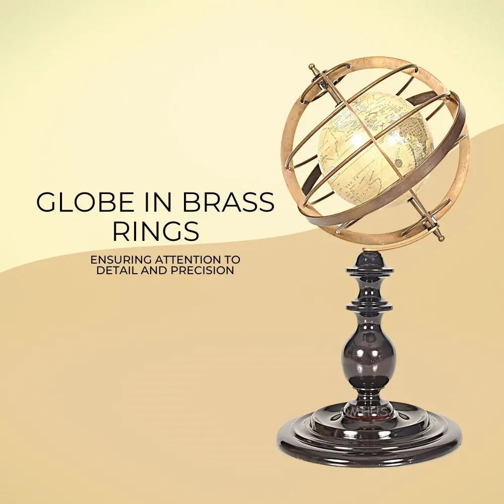 World Globe in Brass rings-ND032
