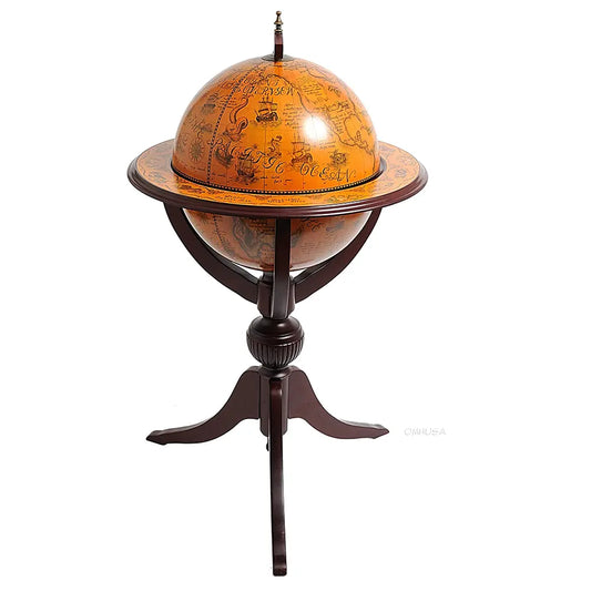 World Globe Bar 17 3/4 inches - 3 legs-NG003
