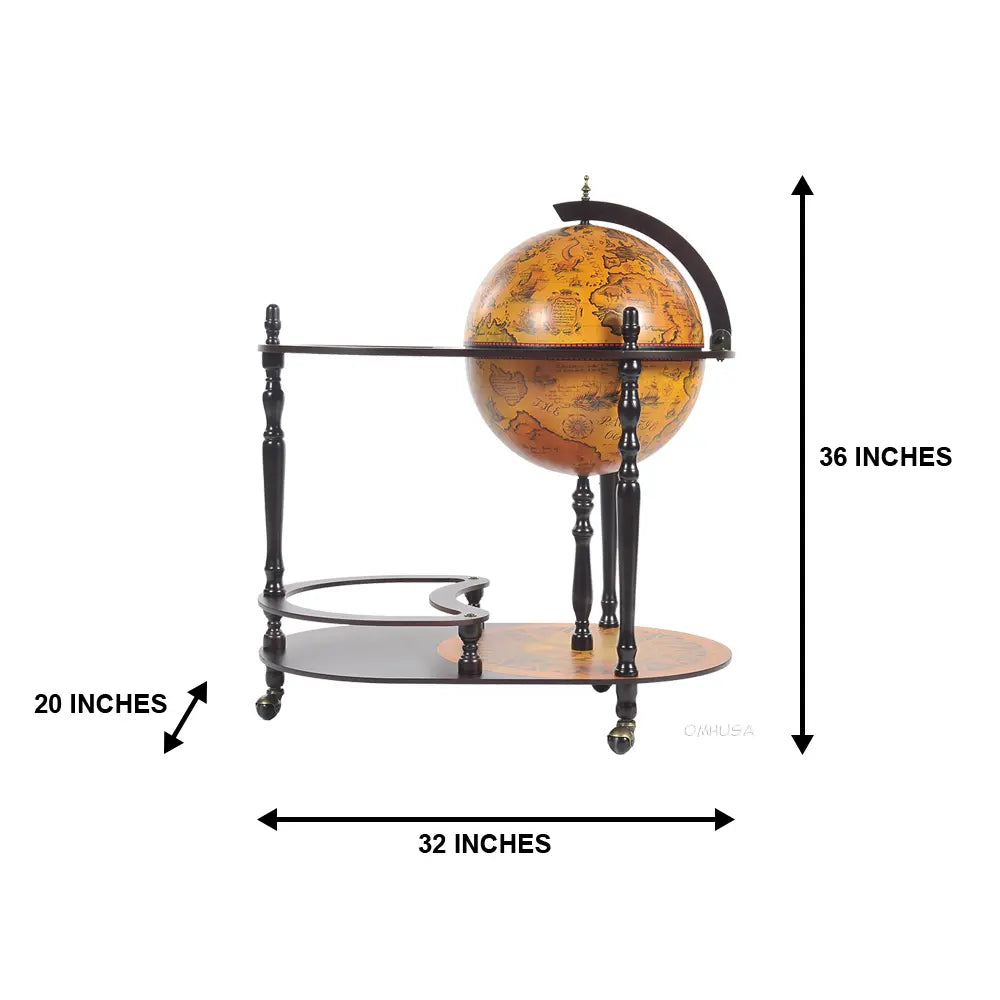 World Globe Drink Trolley 16.5 inches-NG004