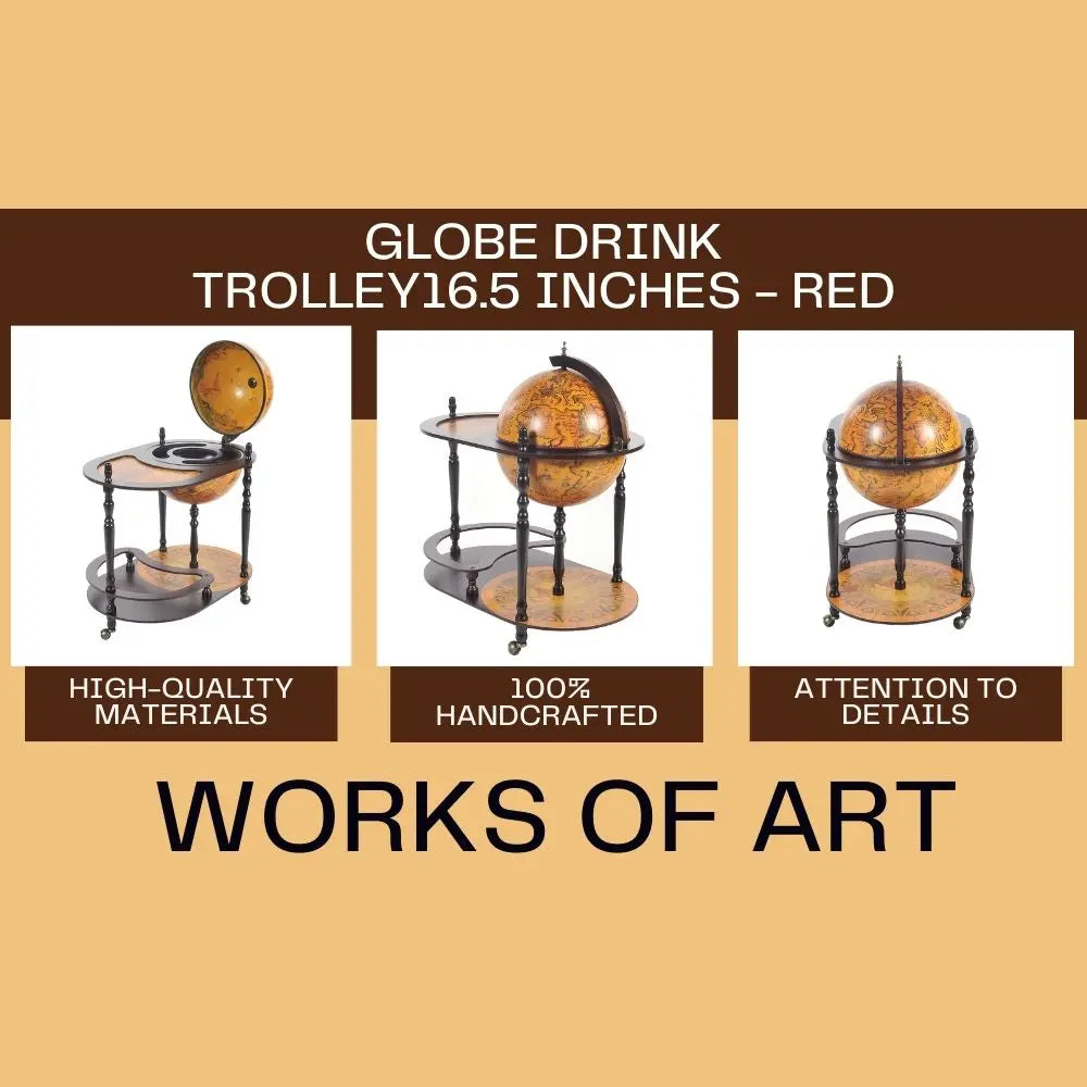 World Globe Drink Trolley 16.5 inches-NG004
