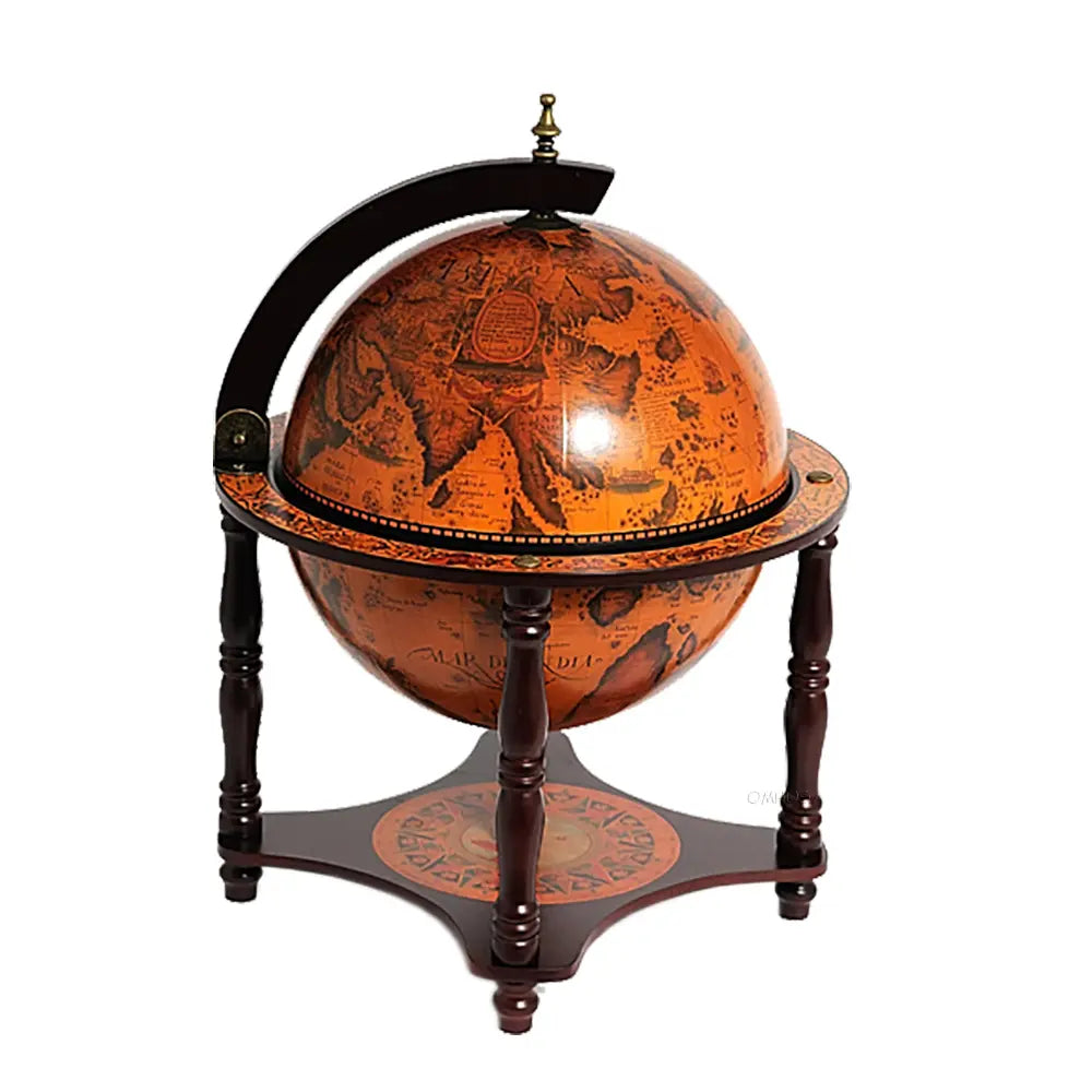 World Globe bar 13 inches- 4 legged stand-red-NG005