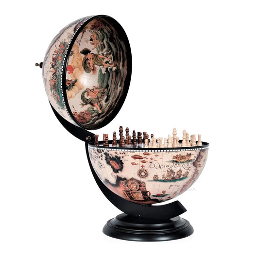World Globe 13 inches with Chess Board-NG015