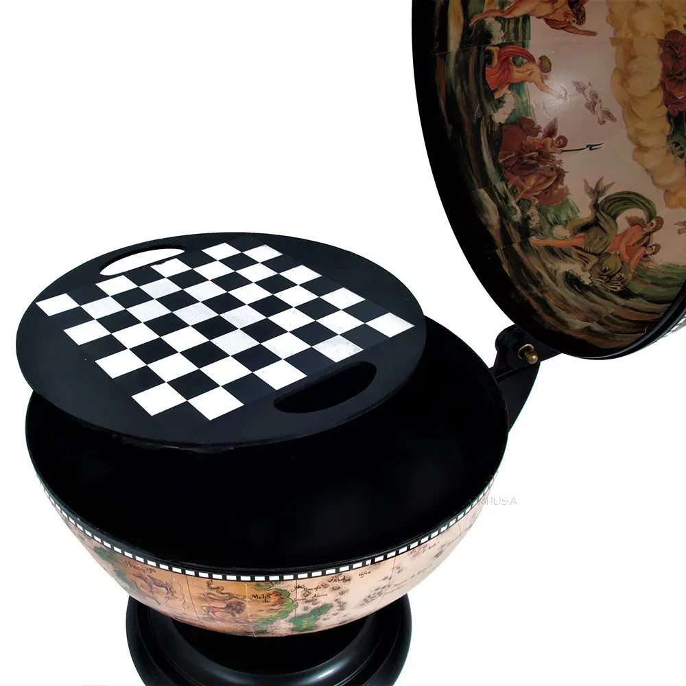 World Globe 13 inches with Chess Board-NG015