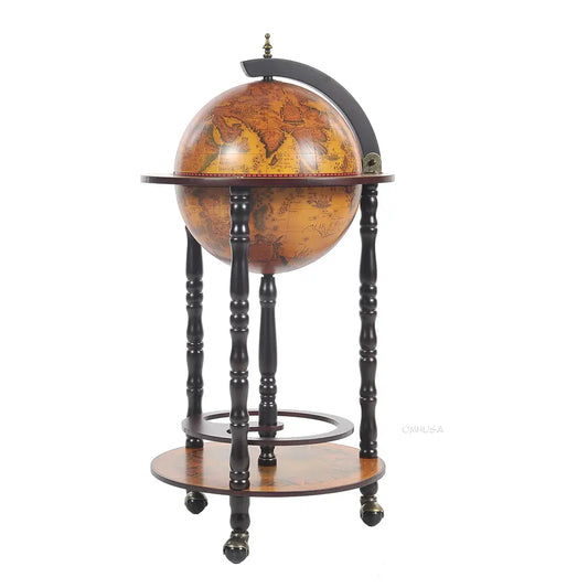 World Globe Bar Table 4 Legs Stand - Red-NG018