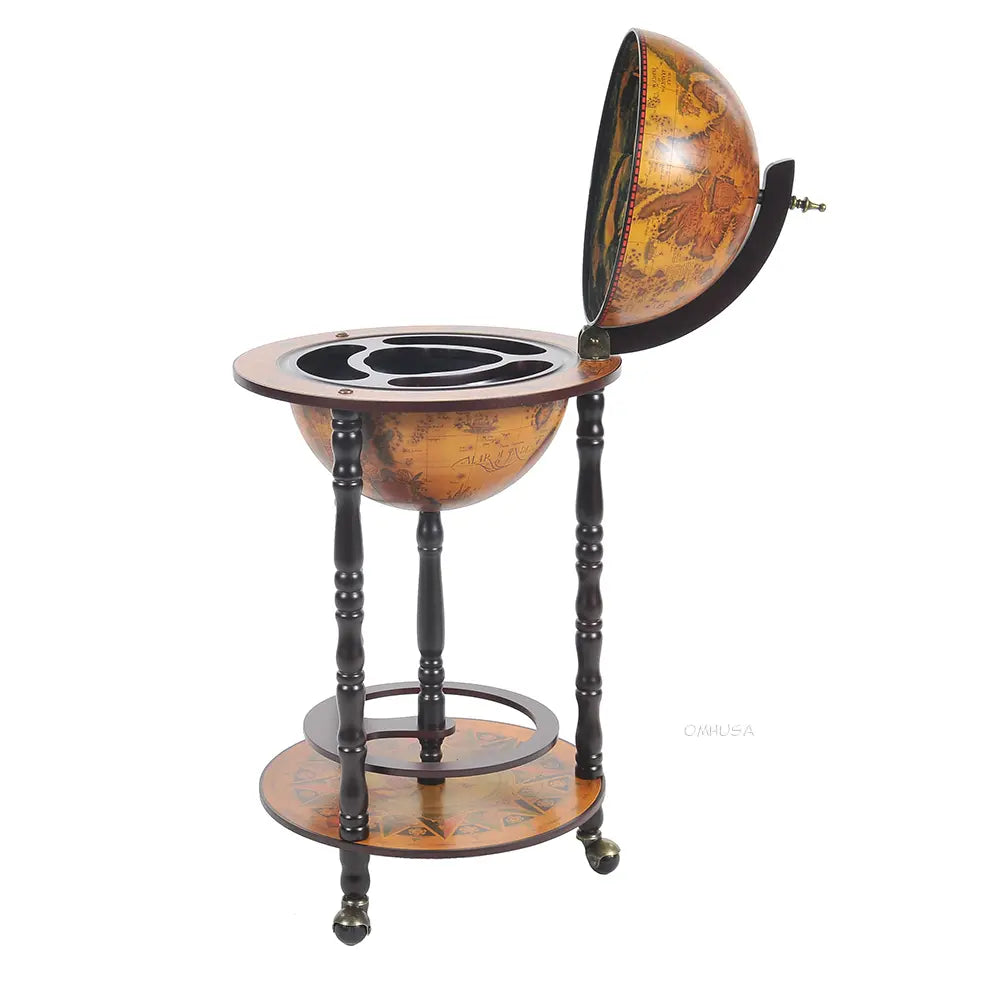 World Globe Bar Table 4 Legs Stand - Red-NG018