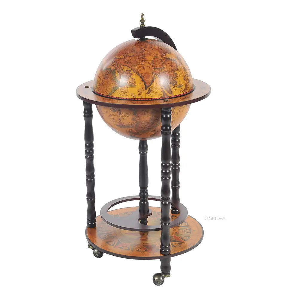World Globe Bar Table 4 Legs Stand - Red-NG018