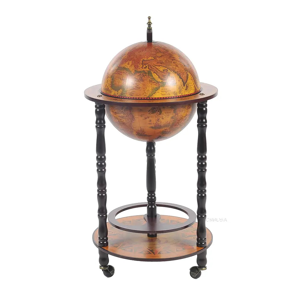 World Globe Bar Table 4 Legs Stand - Red-NG018