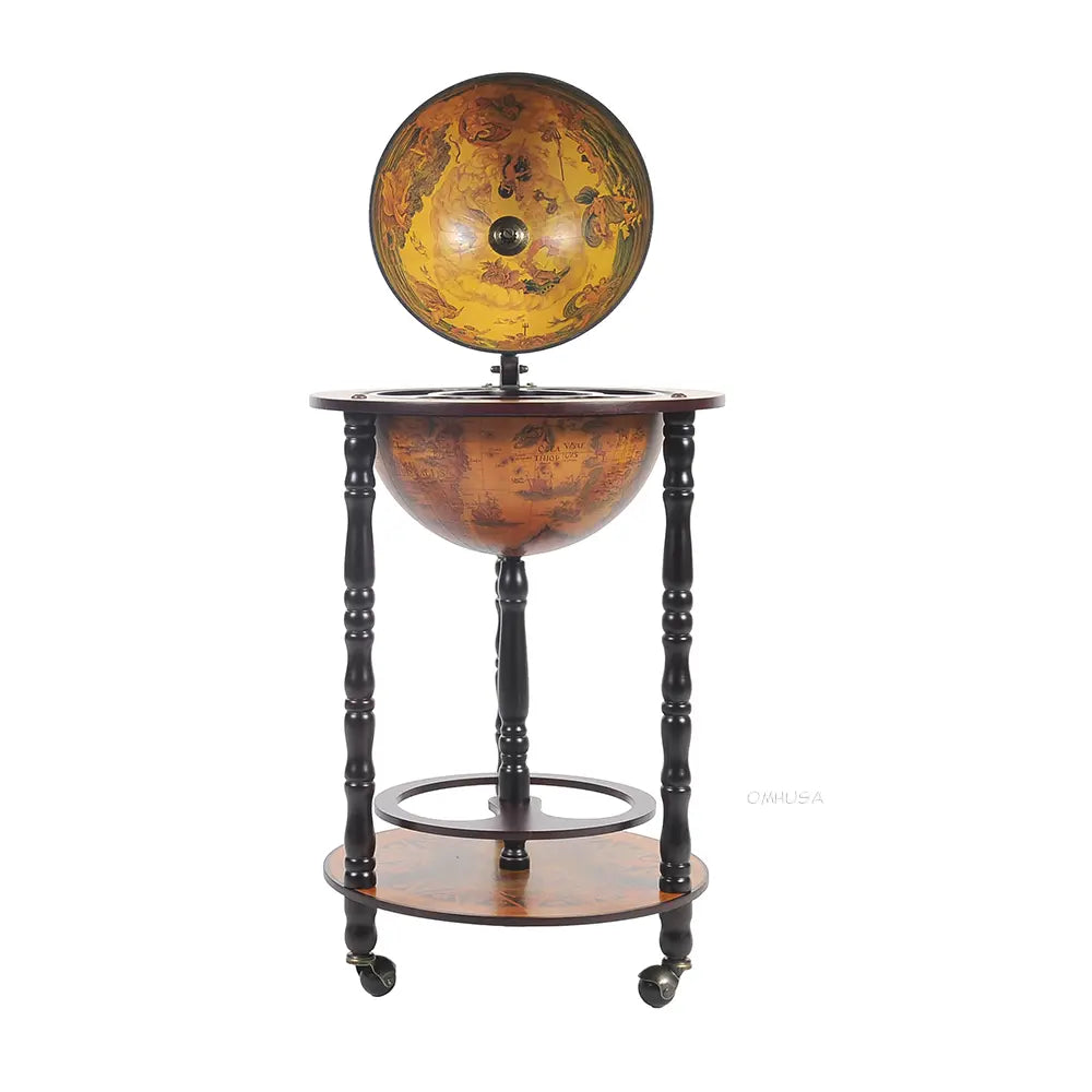 World Globe Bar Table 4 Legs Stand - Red-NG018