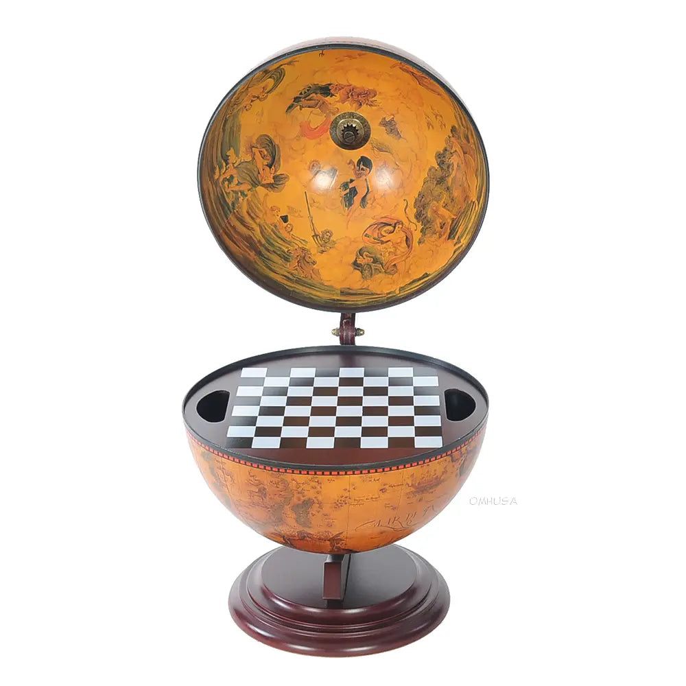World Globe 13 inches with Chess Holder with Round Base-NG019