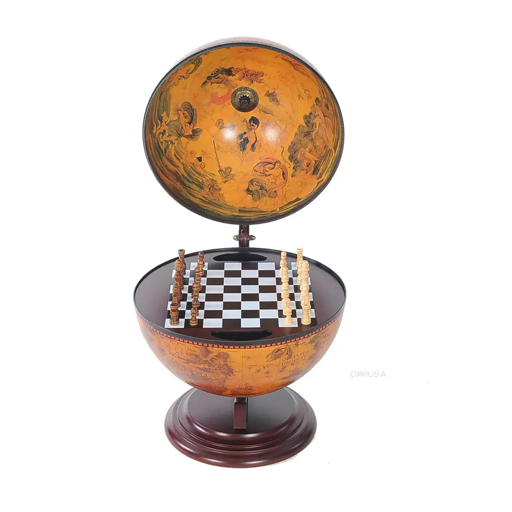 World Globe 13 inches with Chess Holder with Round Base-NG019