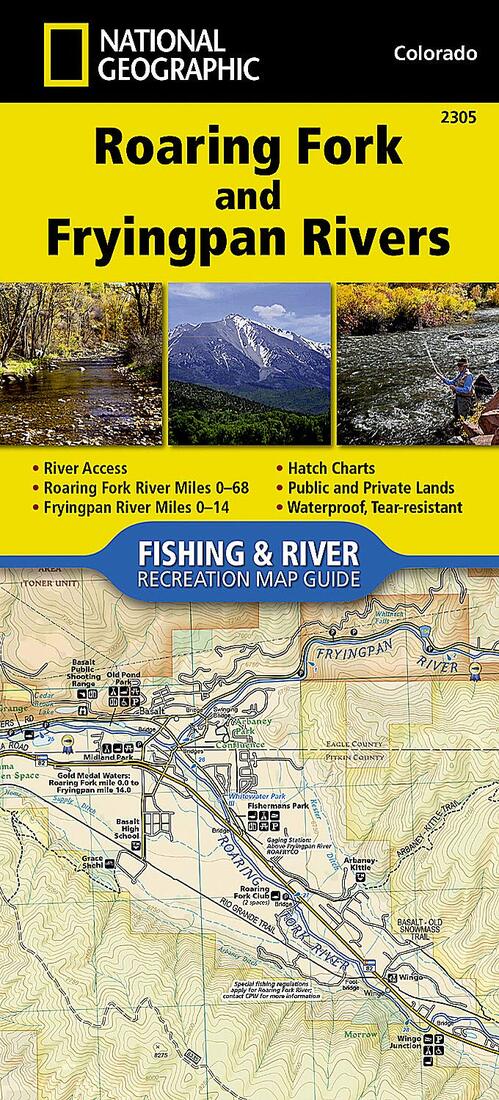 Roaring Fork, Frying Pan Fishing Map