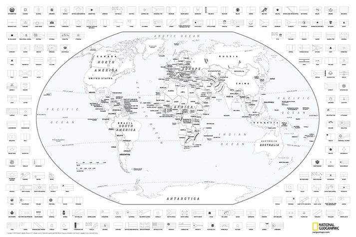 World Coloring Map [tubed]