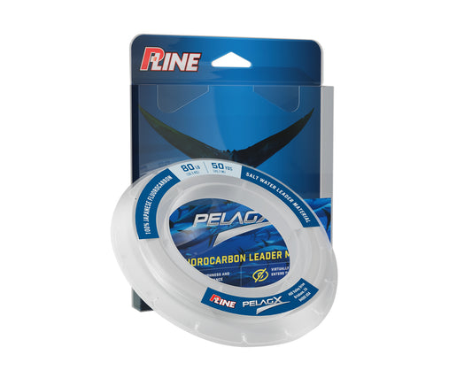 PLine PelagX Fluorocarbon Leader Material 30-50 Yards 20lb-200lb Test Clear