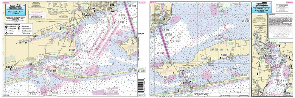 Florida Panhandle Sportfishing Nautical Chart Package- HUGE SAVINGS