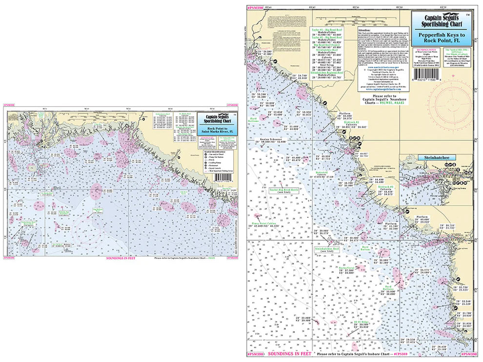 Florida Panhandle Sportfishing Nautical Chart Package- HUGE SAVINGS