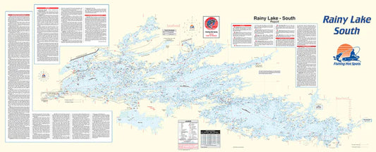 Rainy Lake South Fishing Wall Map