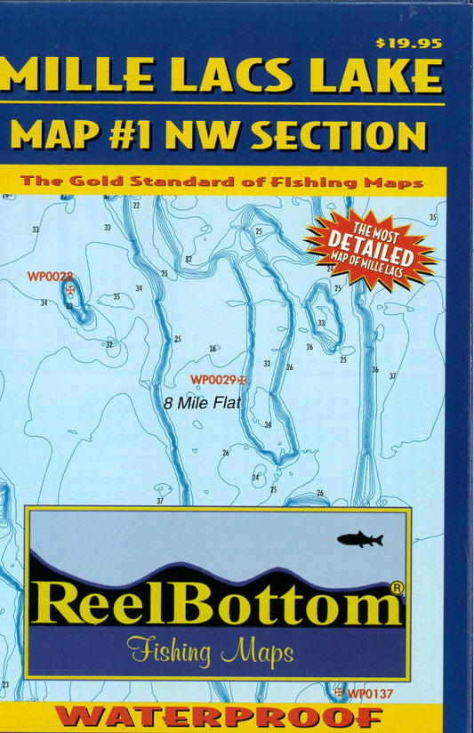 Mille Lacs NW Map 1 ReelBottom Fishing Map
