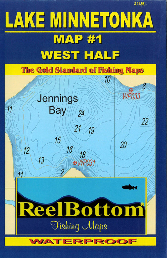 Lake Minnetonka Map 1 West Half ReelBottom Fishing Map