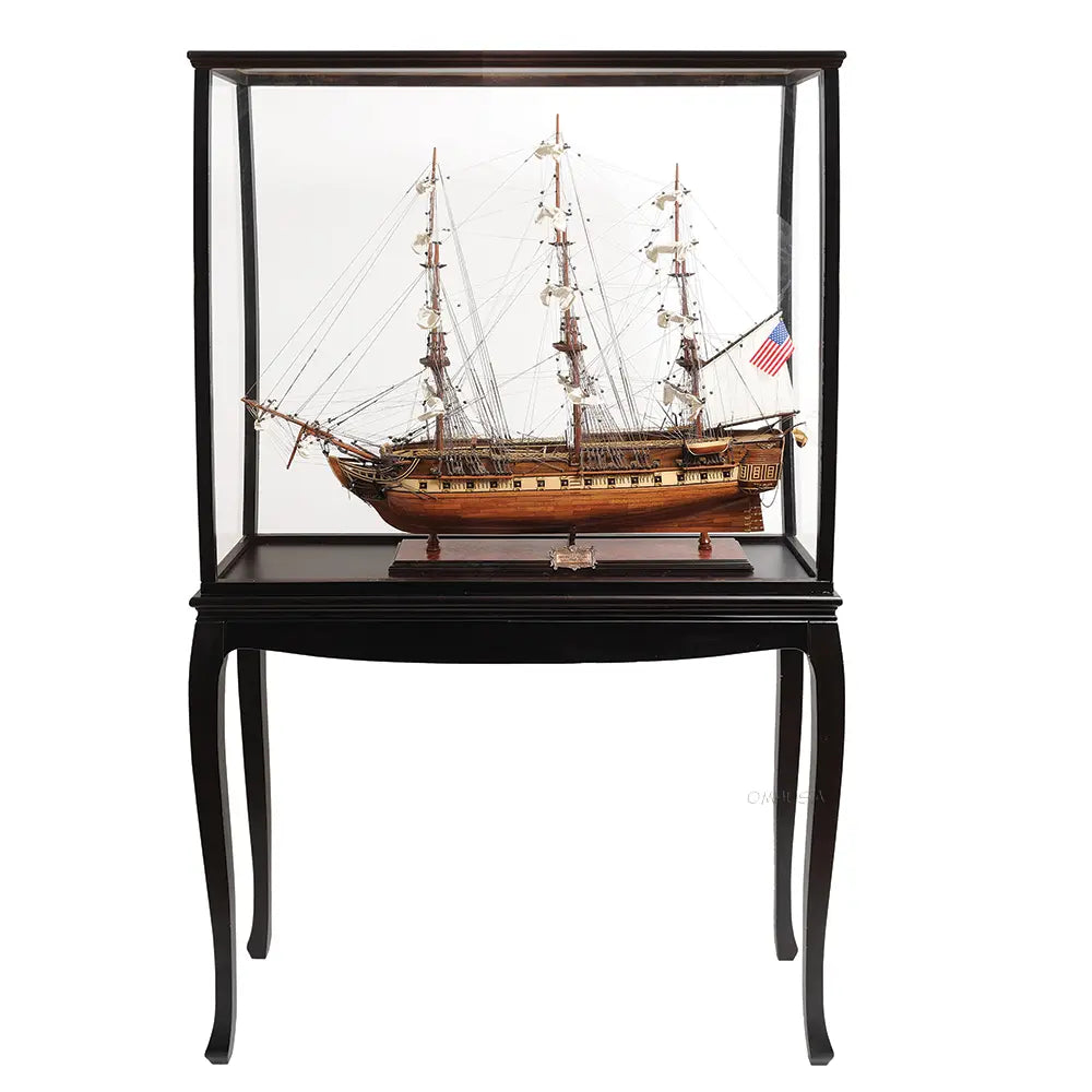 USS Constitution Model Tall Ship with Floor Display Case