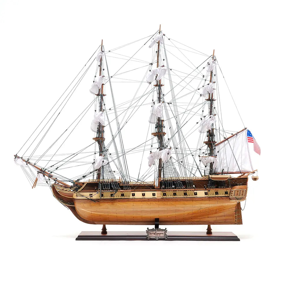 USS Constitution Model Tall Ship with Floor Display Case