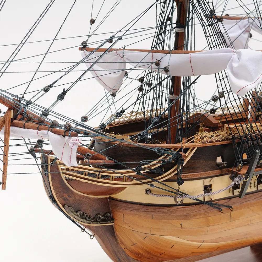 USS Constitution Model Tall Ship with Floor Display Case