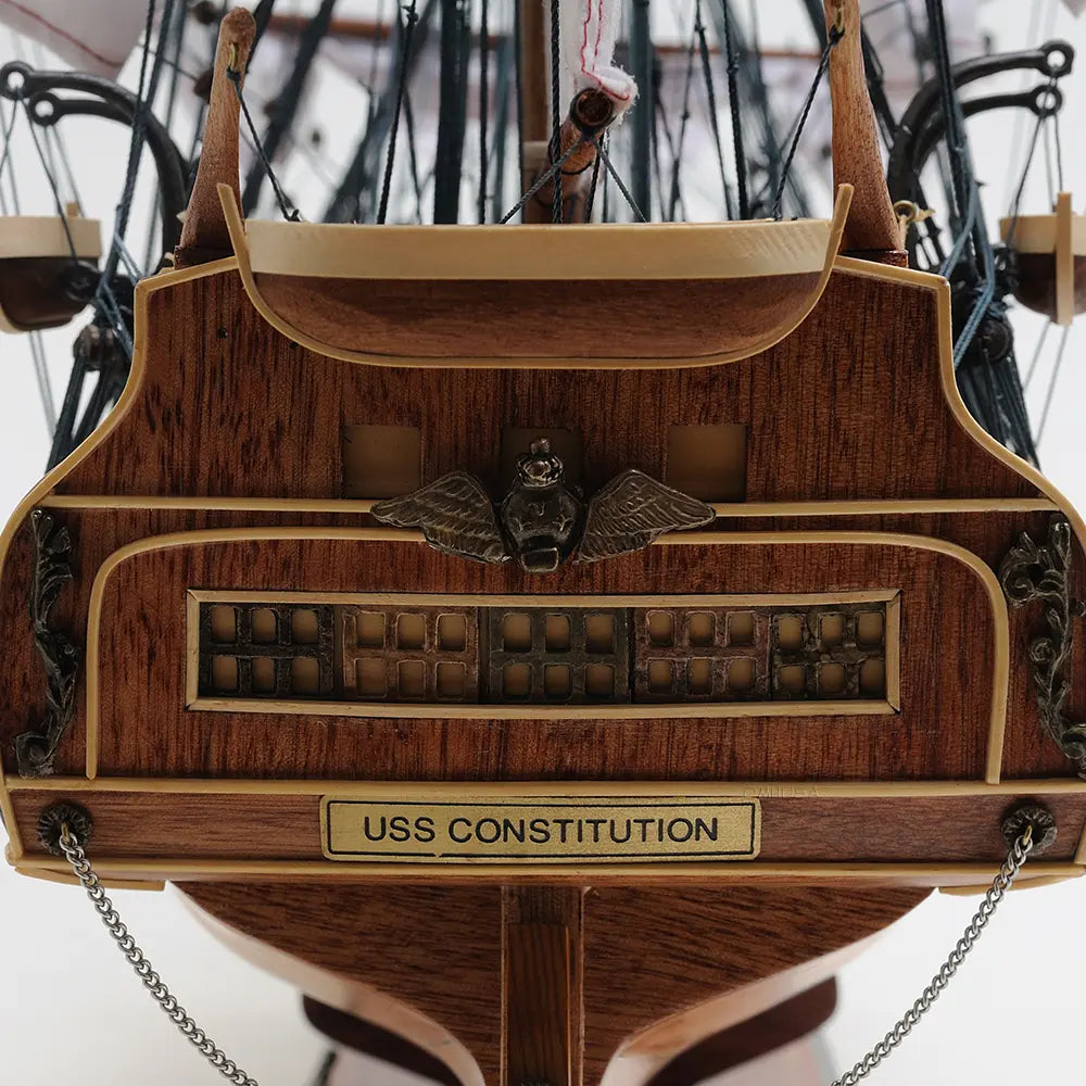 USS Constitution Model Tall Ship with Floor Display Case