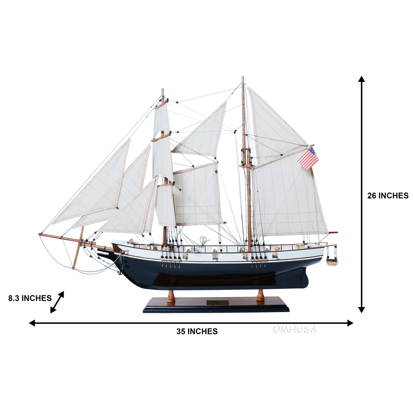 Harvey Painted Ship Model