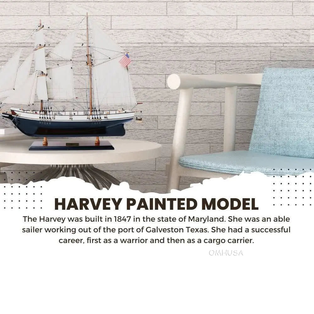 Harvey Painted Ship Model