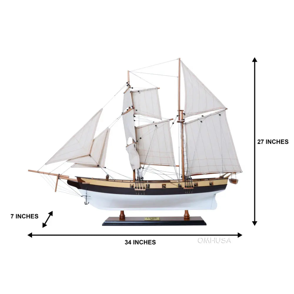 Lynx Painted Tall Ship Model