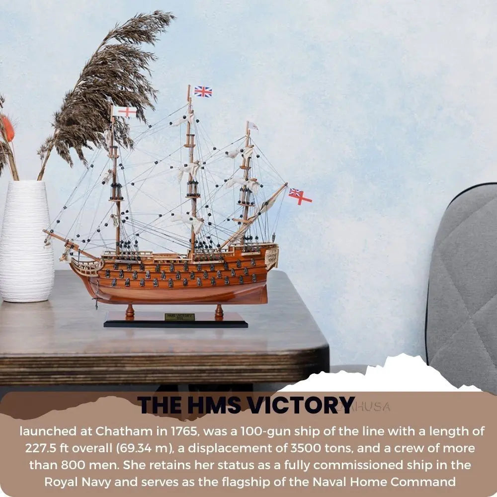 The Royal Navy's H.M.S. Victory Tall Ship Model