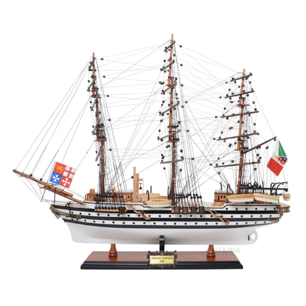 Amerigo Vespucci Painted Wood Model Ship